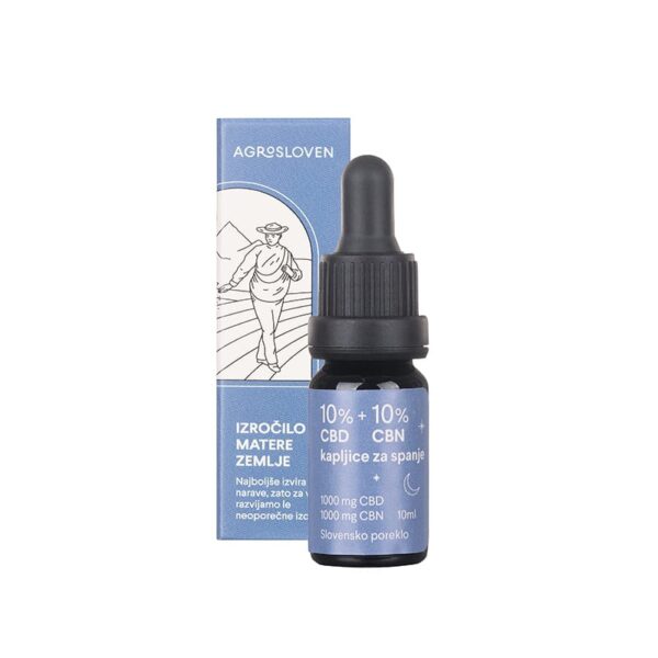 10% CBN + 10% CBD konopljine kapi – Agrosloven