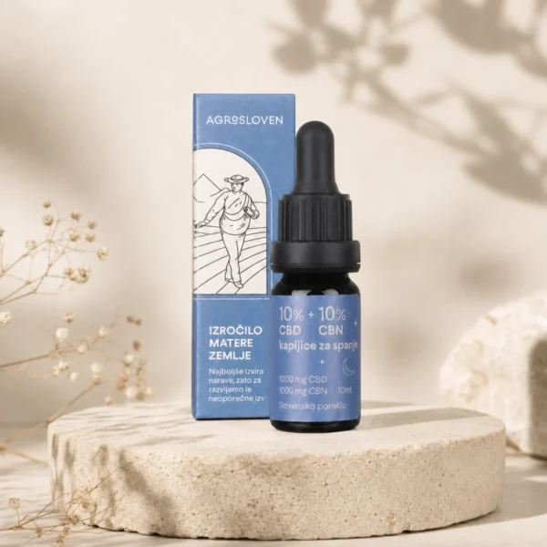 10 % CBN + 10 % CBD konopljine kapi, 10 ml – Agrosloven