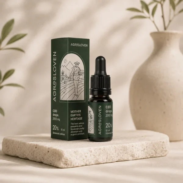 20 % CBD konopljine kapi, 2000 mg, 10 ml – Agrosloven