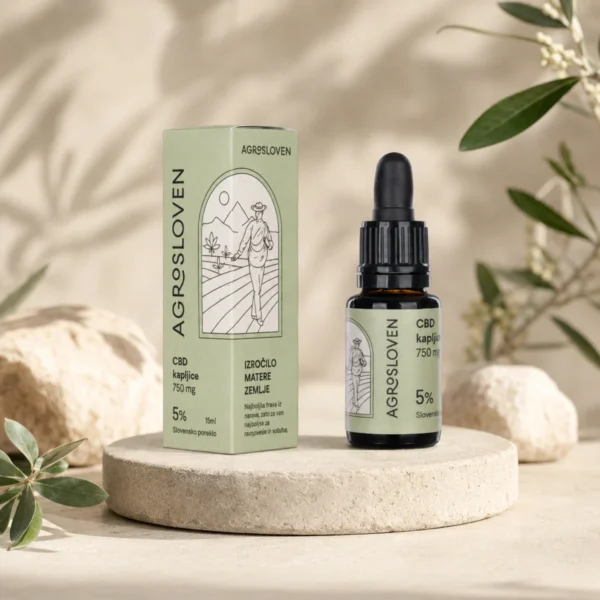 5 % CBD konopljine kapi XXL, 750 mg, 15 ml – Agrosloven