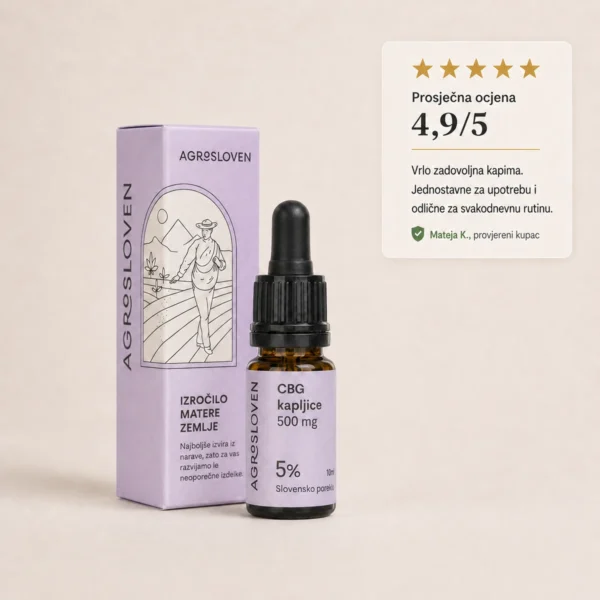 5 % CBG konopljine kapi, 500 mg, 10 ml – Agrosloven